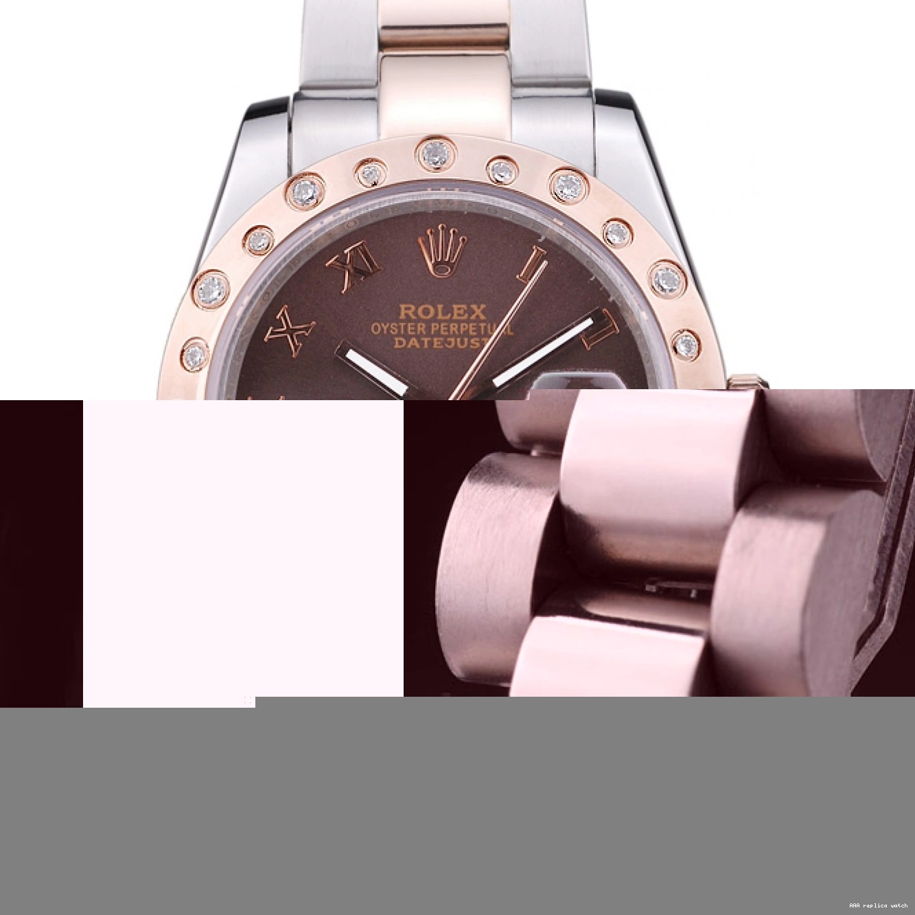 Bezel Dial 7465 Brown Datejust Rolex Diamond 0726